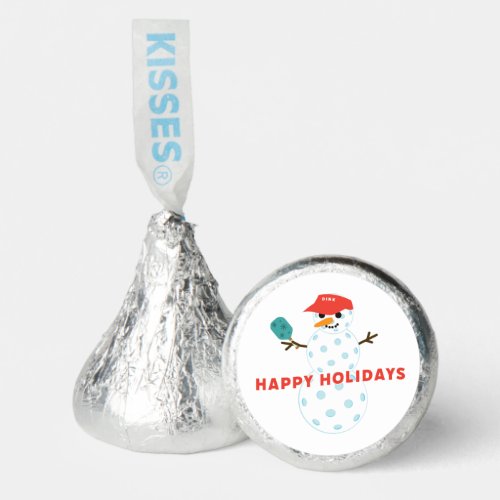 Pickleball Holiday Party Humorous Snowman Hersheys Kisses