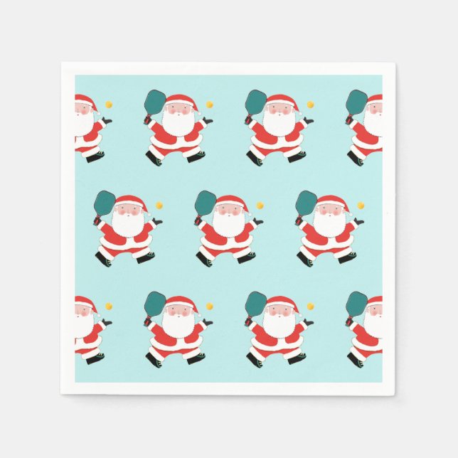 Pickleball Holiday Party Napkins (Front)