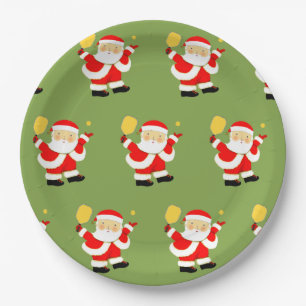Pickleball Holiday Party Paper Plates