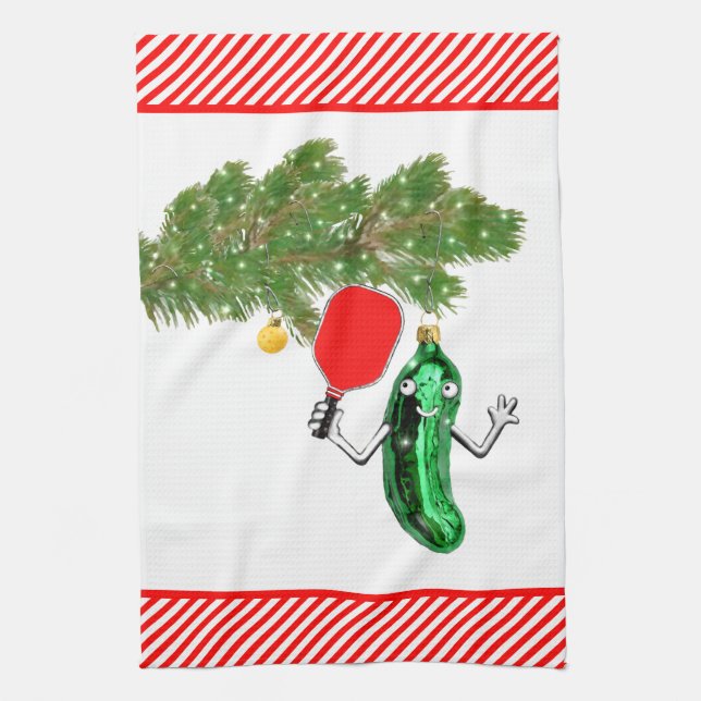 Pickleball Holiday Towel (Vertical)