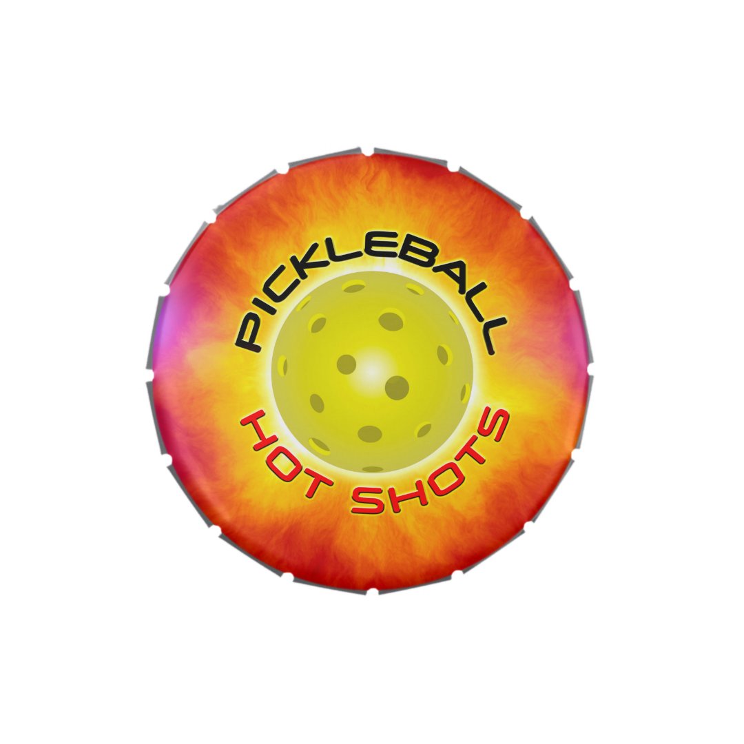 Pickleball Hot Shots 1 Candy Containers Jelly Belly Candy Tin Zazzle