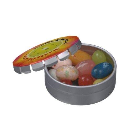Pickleball Hot Shots 1 Candy Containers Jelly Belly Candy Tin (Opened)