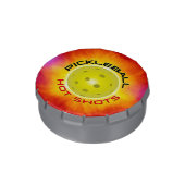 Pickleball Hot Shots 1 Candy Containers Jelly Belly Candy Tin (Side)