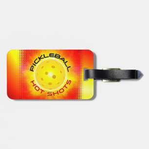 Pickleball Hot Shots 1 Image Options Luggage Tags