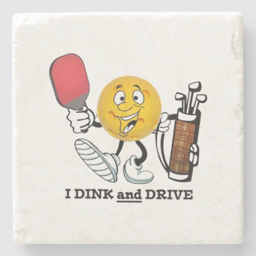 Pickleball i drink and drive ATT Classic  Stone Coaster