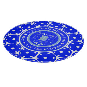 Pickleball: If you can't take the heat / blue Cutting Board
