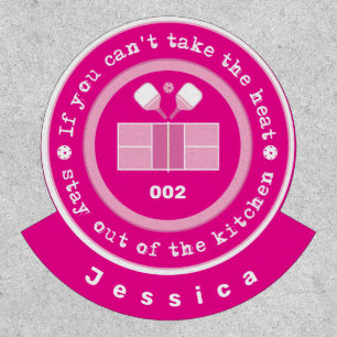 Pickleball: if you cant take the heat, custom name patch