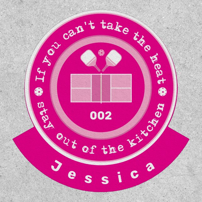 Pickleball: if you cant take the heat, custom name patch (Front)