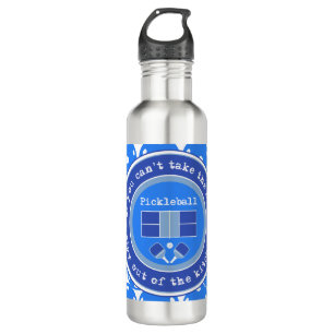 Pickleball: If you can't take the heat /pale blue Stainless Steel Water Bottle