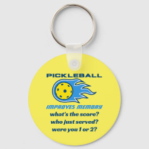 Pickleball Improves Memory Funny  Keychain