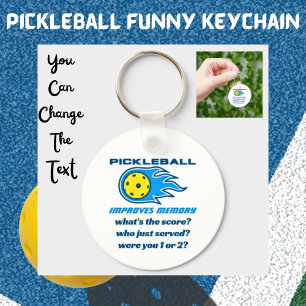 Pickleball Improves Memory Funny Keychain