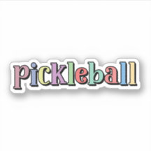Pickleball in Colorful Multicolor Retro Typography
