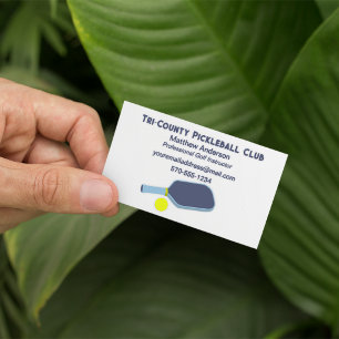 Pickleball Instructor Pickleball Pro Custom Business Card