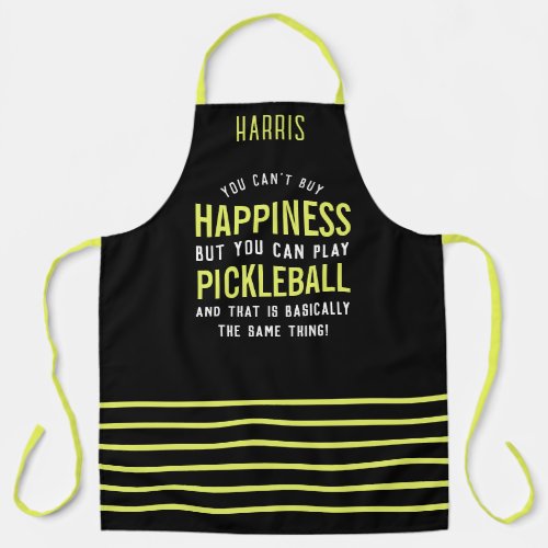 Pickleball is Happiness Funny Pickleball Gift Apron