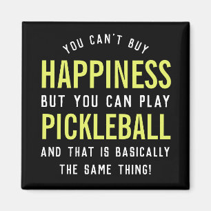 Pickleball is Happiness Funny Pickleball Gift Magnet