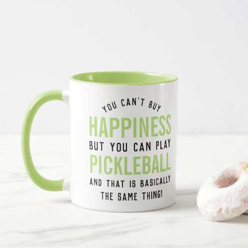 Pickleball is Happiness Funny Pickleball Gift Mug