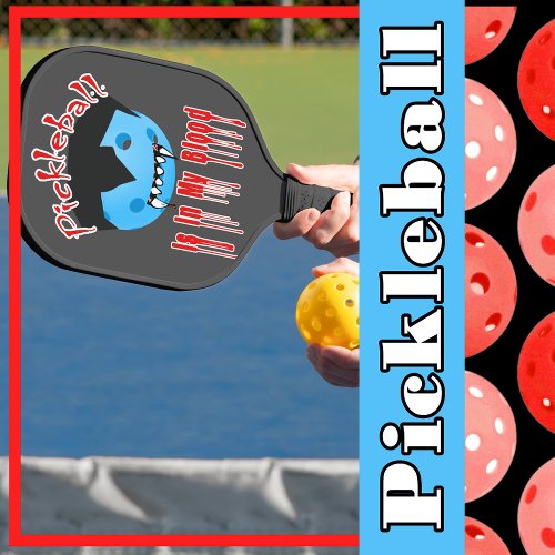 Pickleball is in my Blood Blue Vampire Halloween Pickleball Paddle