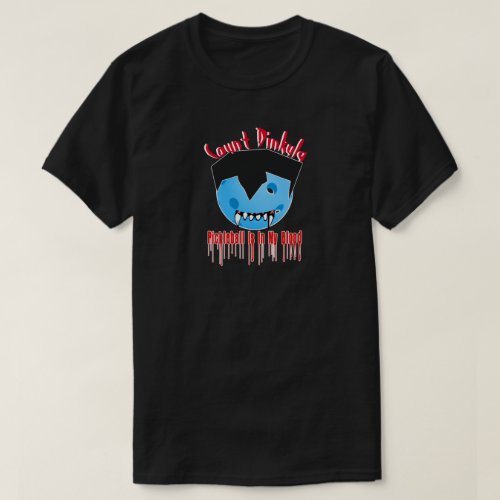 Pickleball Is In My Blood Blue Vampire Halloween T_Shirt