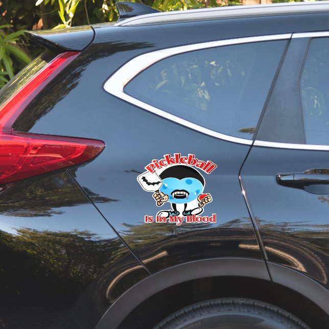 Pickleball Is In My Blood - Vampire Sticker (Car Side)