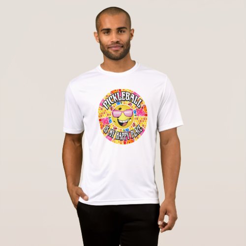 Pickleball is My Happy Place _  Colorful Graphic T_Shirt