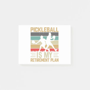 Pickleball Is My Retirement Plan Funny Pickleball  Post-it Notes