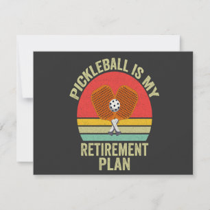 Pickleball Is my Retirement Plan Funny Vintage Dad Note Card