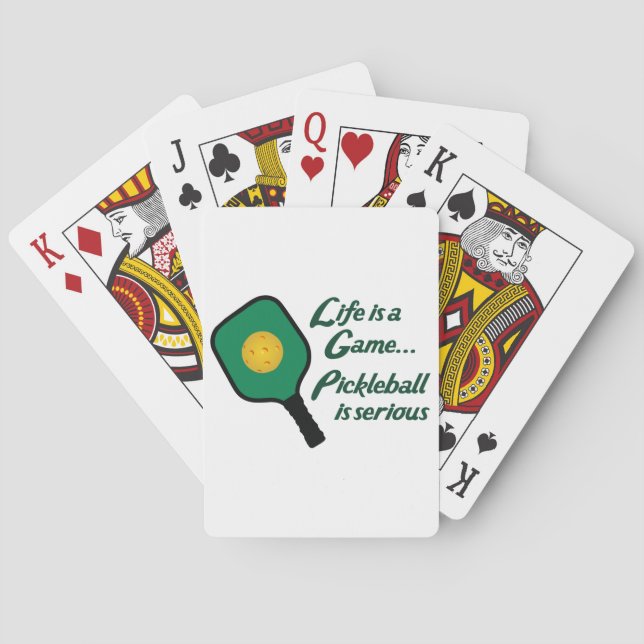 Pickleball is Serious Poker Cards (Back)