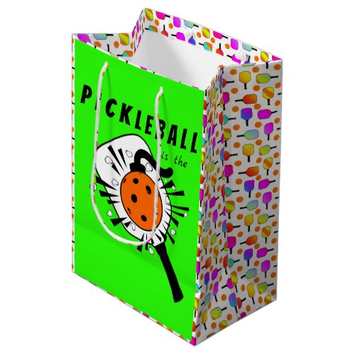 Pickleball is the Bomb Paddle Orange Pickleball Medium Gift Bag