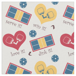 Pickleball it! Custom colour background! Fabric