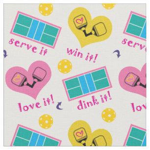 Pickleball it! Custom colour background! Fabric