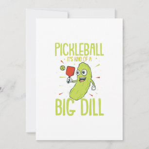Pickleball It's Kind Of A Big Dill Fun Pun Gift Holiday Card