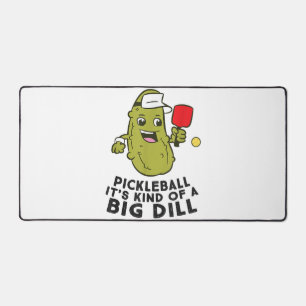 Pickleball It's Kind Of a Big Dill Pickles Pun Pic Desk Mat