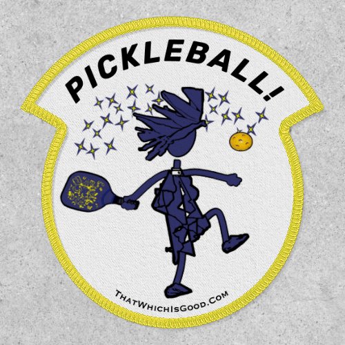 Pickleball Joy in Blue Stars Patch