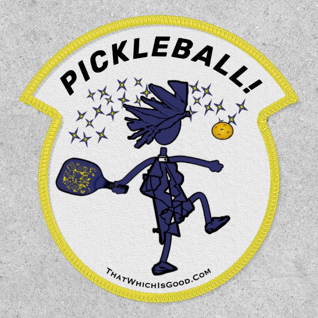 Pickleball Joy in Blue Stars Patch (Front)