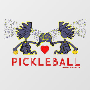 Pickleball Joyful Blue Window Cling