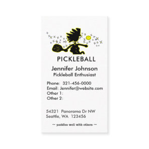 Pickleball Joyful Silhouette Business Card