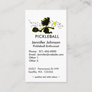 Pickleball Joyful Silhouette Business Card