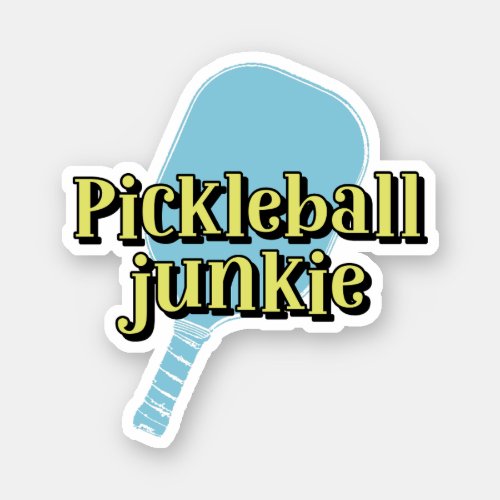 Pickleball Junkie Pickleball Paddle Sticker