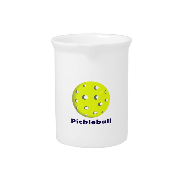 pickleball just ball n text.png beverage pitcher (Front)