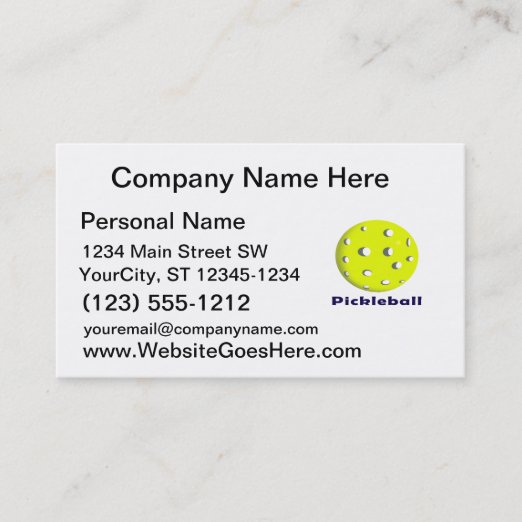 Pickleball Design Business Cards Business Card Printing Zazzle