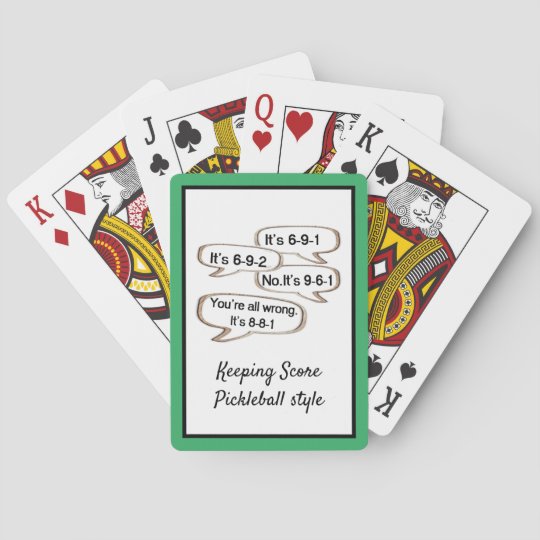 Pickleball Keeping score playing cards