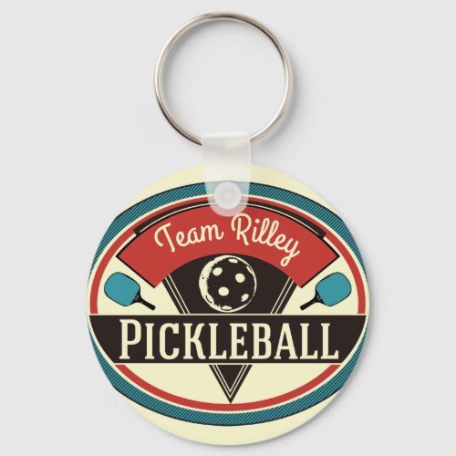 Pickleball Key Chain _ Vintage Design
