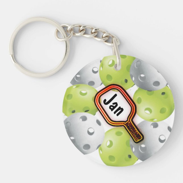 Pickleball Keychain (Front)