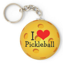 Pickleball Keychain - "I Love Pickleball"