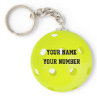 Pickleball Keychain ID Tag YOUR NAME & Number