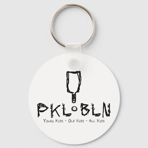 Pickleball Keychain with PKLBLN logo