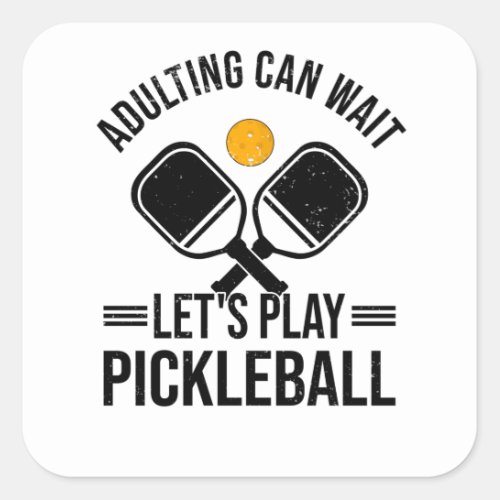 Pickleball Kids Pickleball Player Hobby Parents Square Sticker