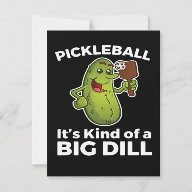 Pickleball Kind of a Big Dill Holiday Card (Front)