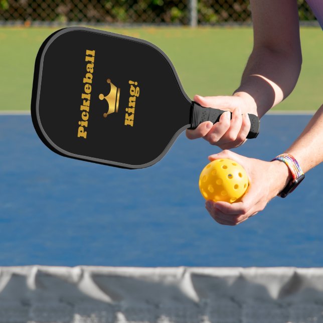 Pickleball King black/gold paddle - personalize (Insitu)
