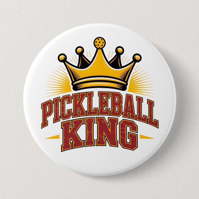 Pickleball King Button (Front)
